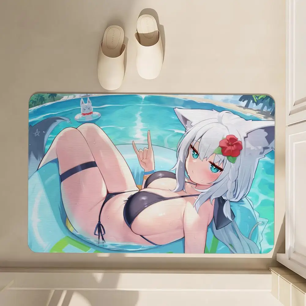 

Коврик для пола Shirakami Fubuki, мягкий диатомовый впитывающий коврик для ванной комнаты, туалет ванной комнаты, домашний напольный коврик, дверной коврик Carpe