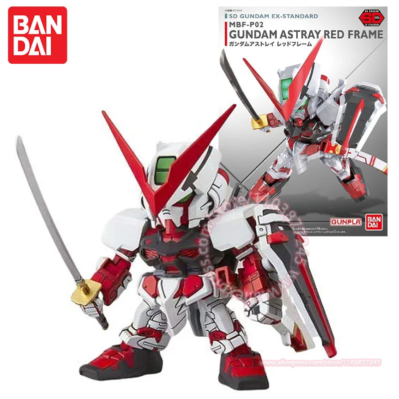 BANDAI SD EX-STANDARD MBF-P02 GUNDAM ASTRAY RED FRAME Assembled Model Children's Toys Animation Peripheral Birthday Present