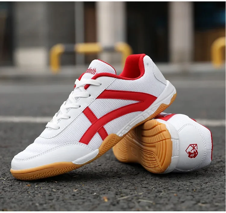 U nisexในร่มการฝึกอบรมตารางรองเท้าเทนนิสผู้ชายช็อกการฝึกอบรมมืออาชีพกีฬาแฮนด์บอลรองเท้าผ้าใบผู้หญิงระบายอากาศรองเท้าเทนนิส