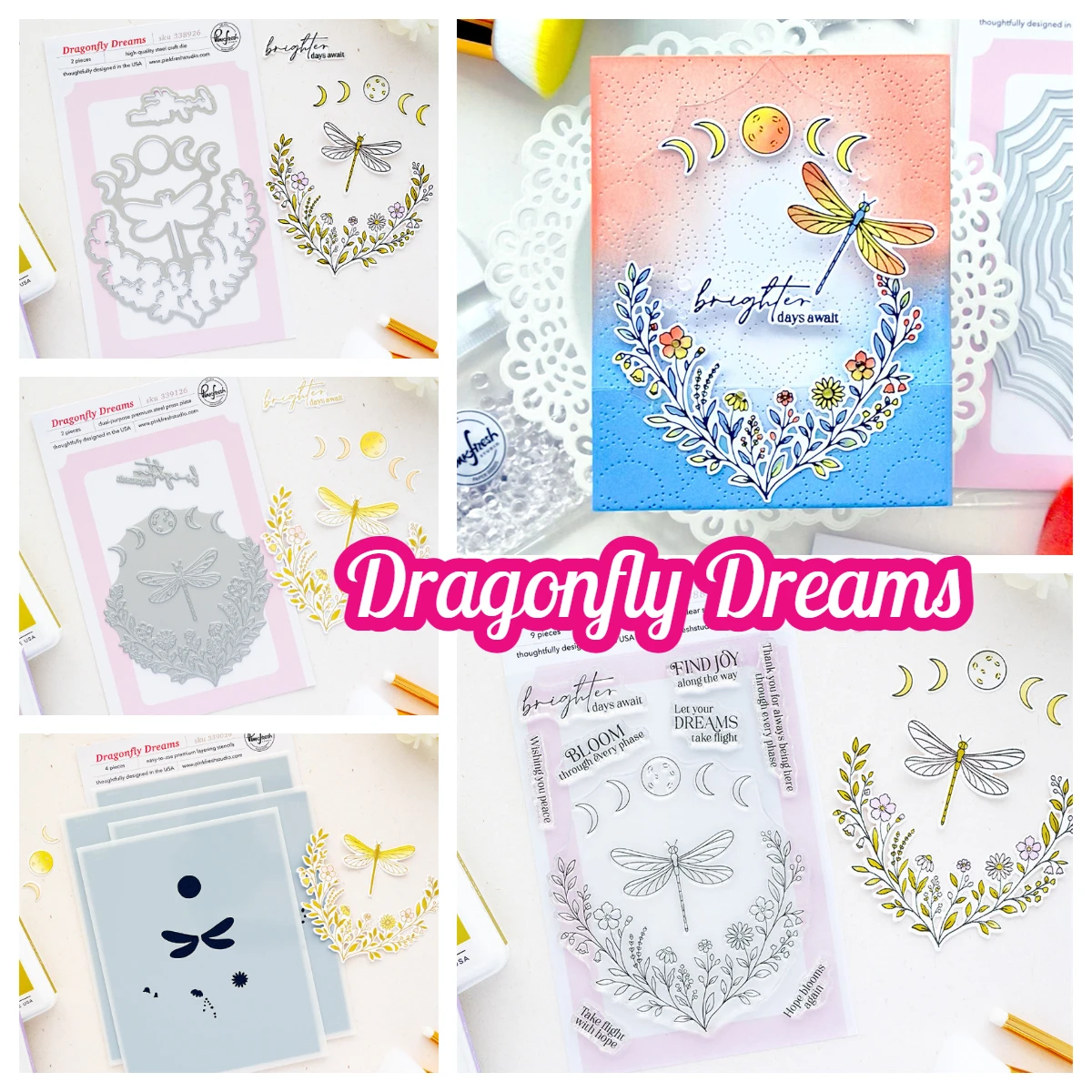 Metal Cutting Dies for Scrapbooking New 2026 Dragonfly Dreams Clear Stamps Stencil Embossing DIY Paper Card Album