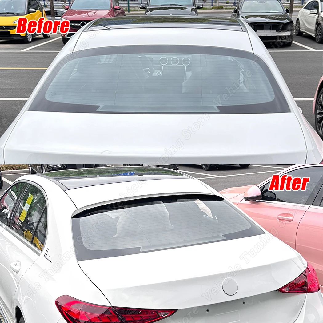 For Mercedes Benz C Class W206 2022+ Car Rear Roof Spoiler Splitter Fixed Tail Wing High Quality ABS Gloss Black Body Kit Tuning