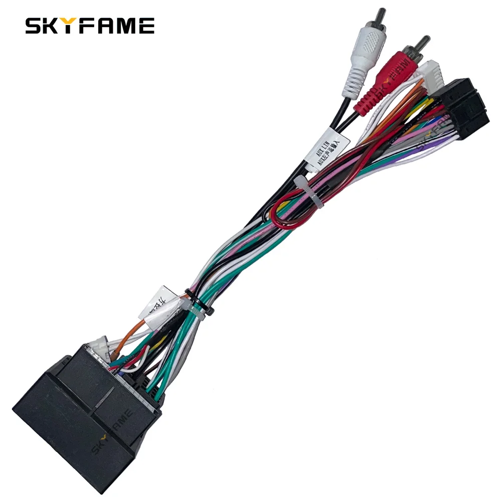 SKYFAME سيارة 16pin الأسلاك تسخير محول Canbus صندوق أندرويد راديو كابل الطاقة لسيارات BMW 3 سلسلة E90 E91 E92 X1 E84 E81 E87