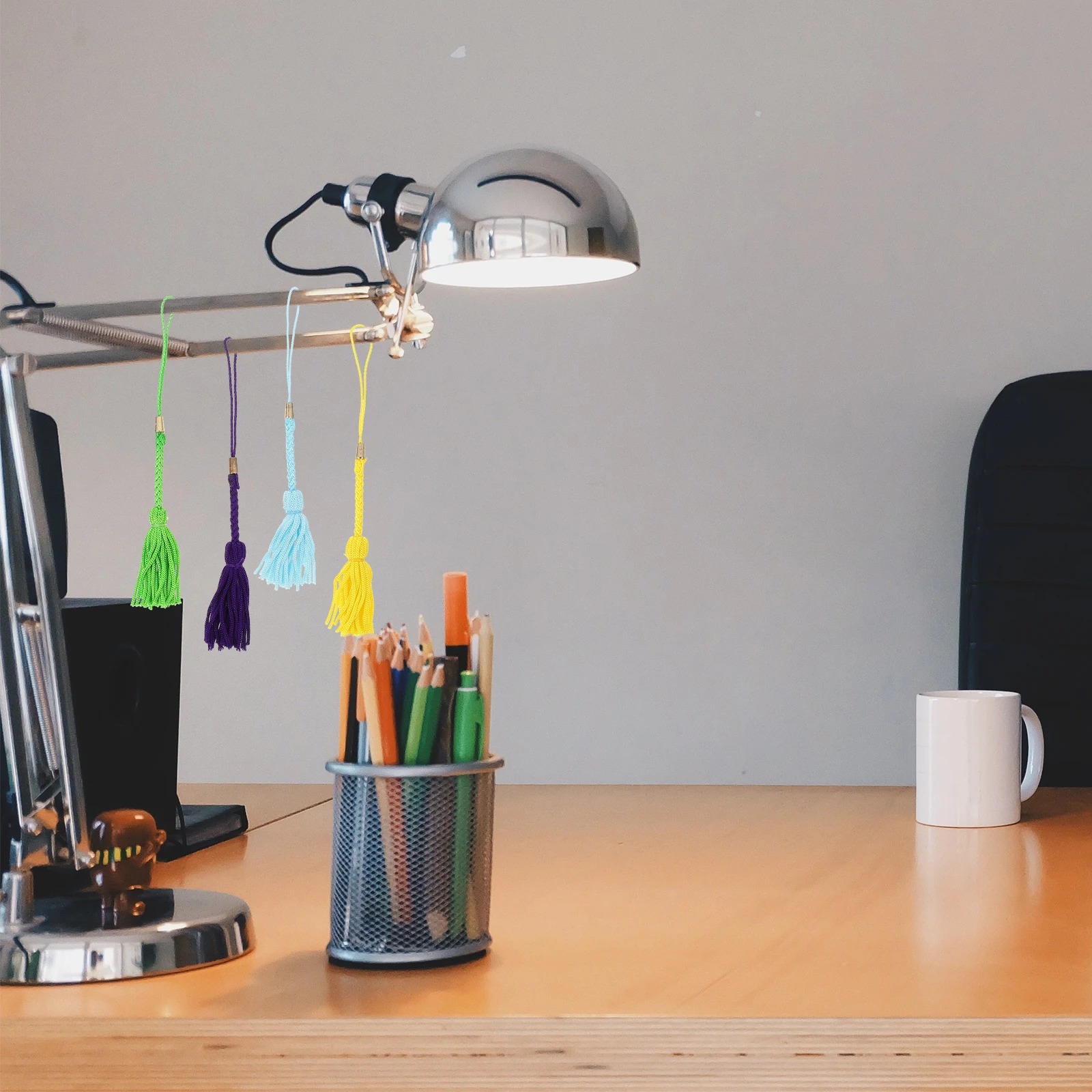 

6Pcs Tassel Hanging Ornament DIY Craft Decorative String Home Wall Pendant Rustic Style Decor Key Chain Jewelry Accessories