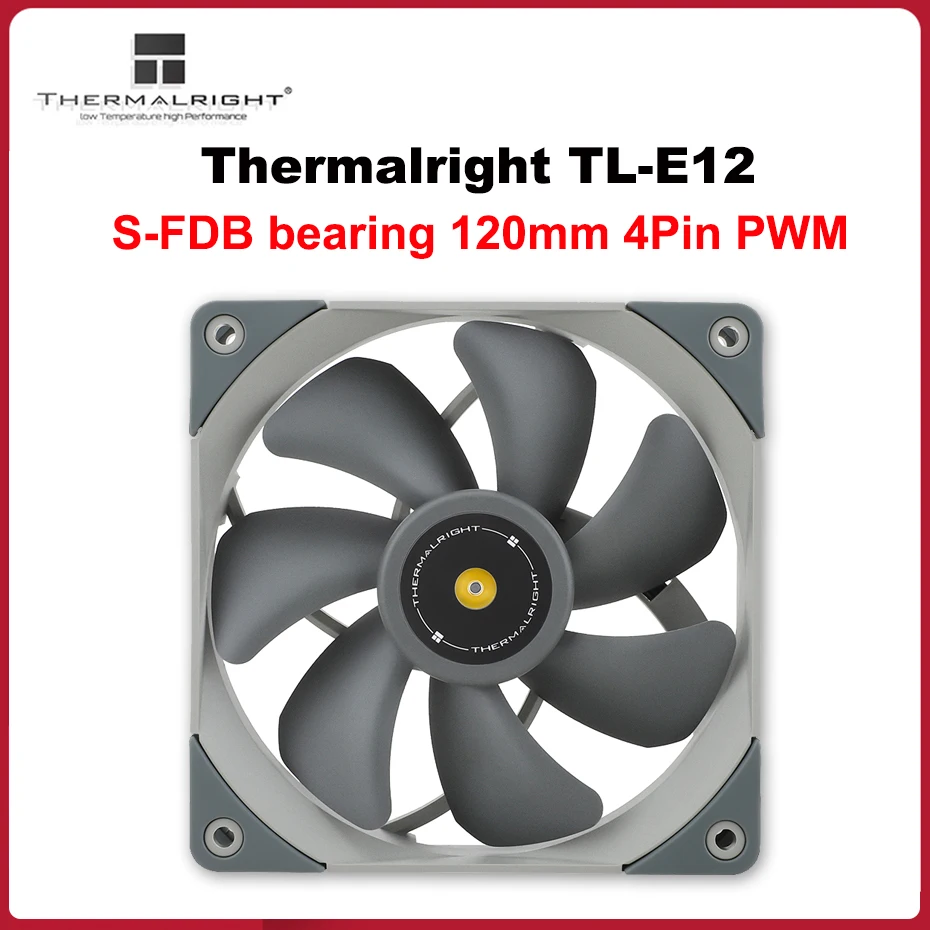 Ventilador TL-E12 120mm PWM S-FDB – Silencioso 1500RPM para PC