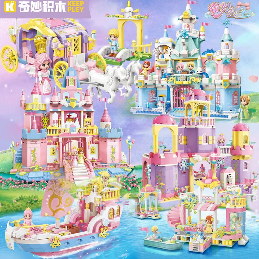 Keeppley-décennie s de Construction de Château de Princesse pour Fille, Modèle d'Assemblage, Jouets du Monde, Cadeaux d'Anniversaire pour Enfant