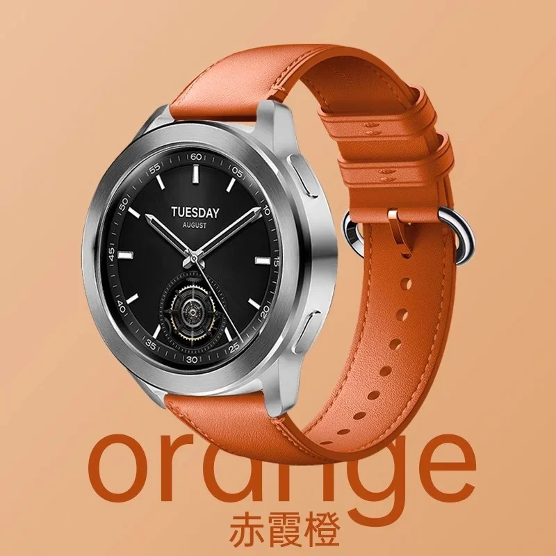 22MM Original Leather Strap for Xiaomi Watch S3/S2/S1 Pro/Active Soft Bracelet for Watch Color 2/1 Sport Series Band Accessories