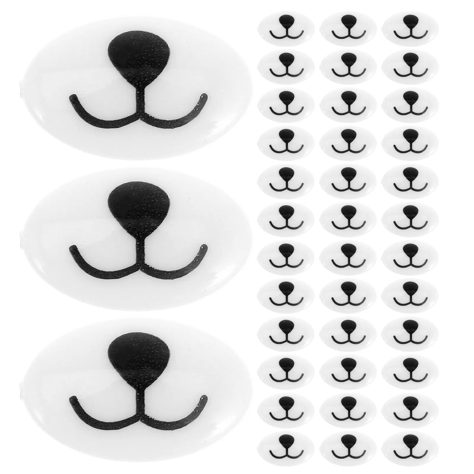

200Pcs Handmade Crochet Safety Noses Oval Flat Base for DIY Animal Nose Kits Stuffed Bear Making Repair Craft Accessories