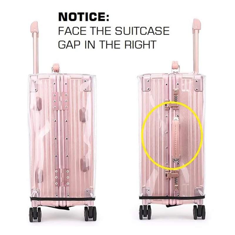 18-30 Inch Suitcase PVC Cover Protector, Transparent Luggage Cover Waterproof Wheeled Suitcase Dustproof Sleeve Travel Accessory