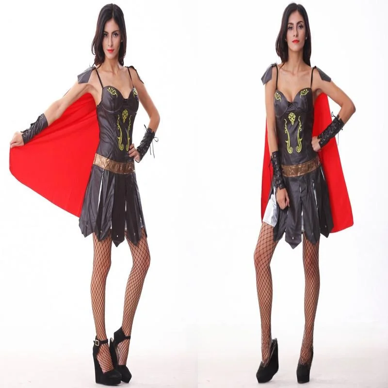 

Ролевой костюм на Хэллоуин, костюм бождя-гладиатора, самурая, костюм воина, костюм бога войны, женская традиционная сценическая одежда