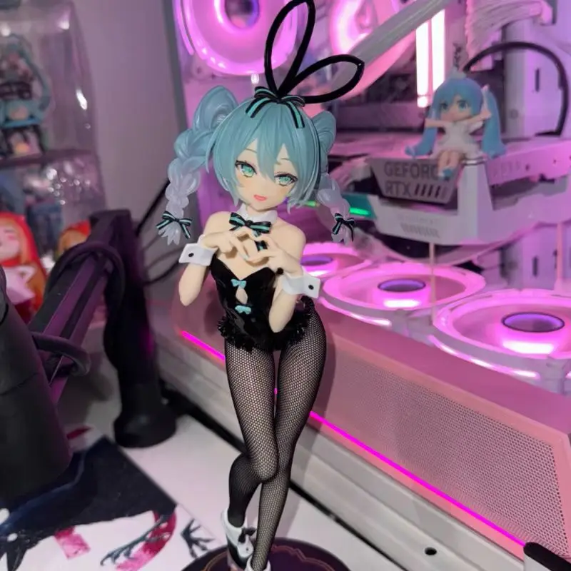 Anime Original Hatsune Miku Hatsune Bunny Girl Ornaments Pvc Action Figure Anime Peripheral Model Collection Doll Birthday Gifts