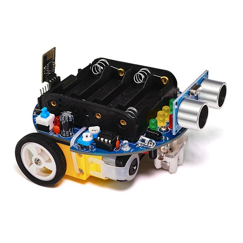 51 MCU Carro Inteligente Ultrassônico Evitar Obstáculos Rastreamento de Carro Robô Programação DIY Kit de Carro