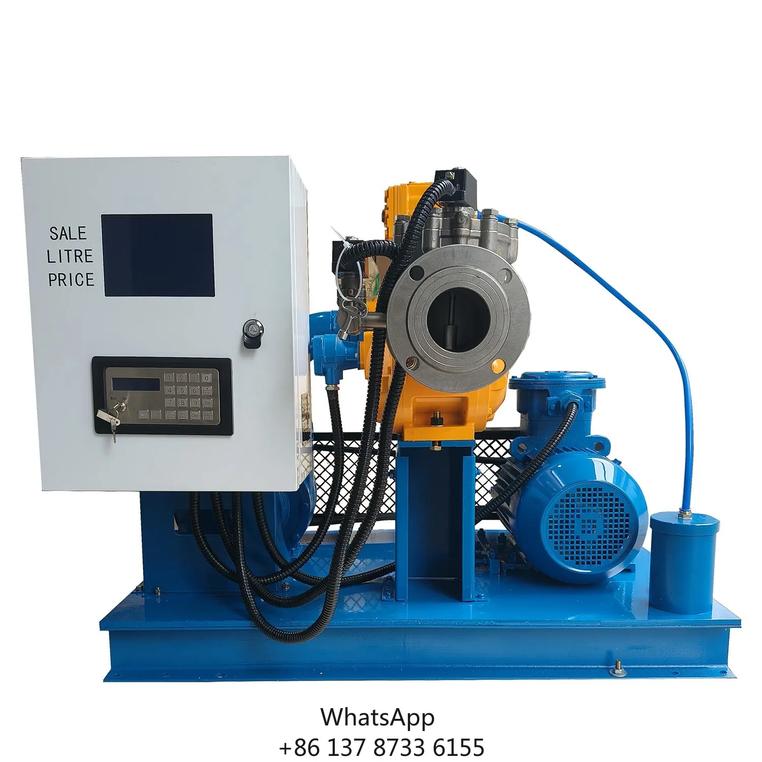 Diesel Discharge Pump With Flow Meter And Preset Controller Fuel Transfer Pump System For Tanker Truck
