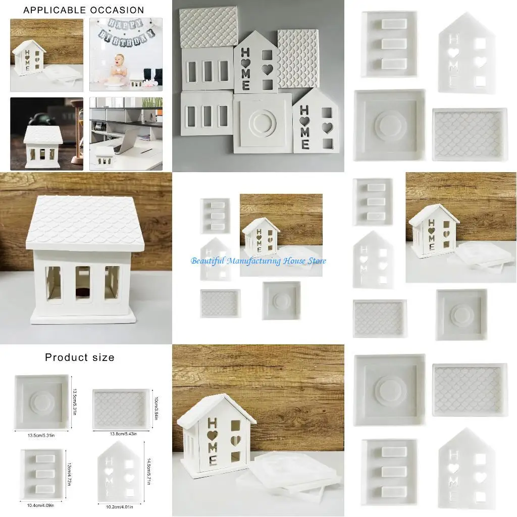 

E56A Candlestick Mold Holder Mould Hollow House Base Mold Jewelry Mold