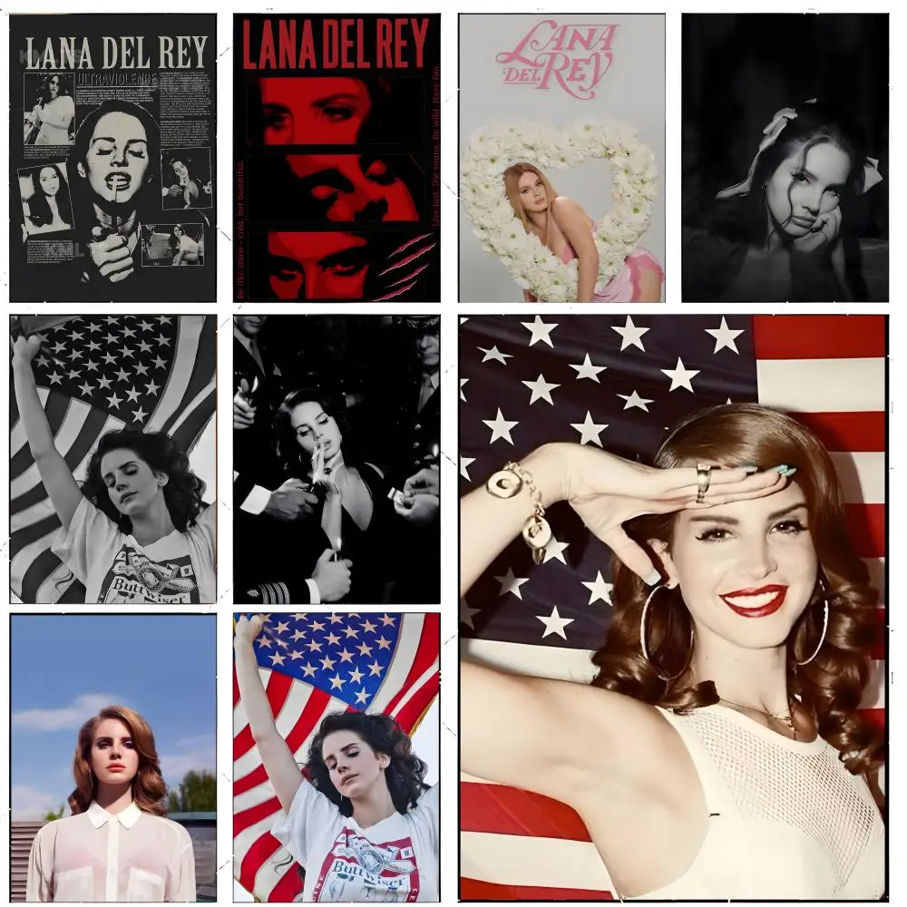 Poster Premium Decor Art & Gift for Household Lounge Home Ornaments Singer Retro L-Lana Del Rey
