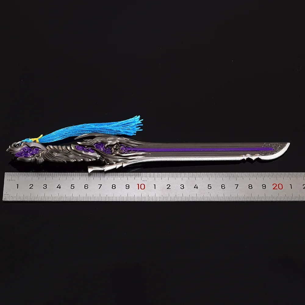 21.5 سنتيمتر/8.46in كاتانا الكمال سكين العالم أنيمي الطرفية لوازم الحفلات لعبة تأثيري سلاح معدني نموذج الحلي الأولاد هدية