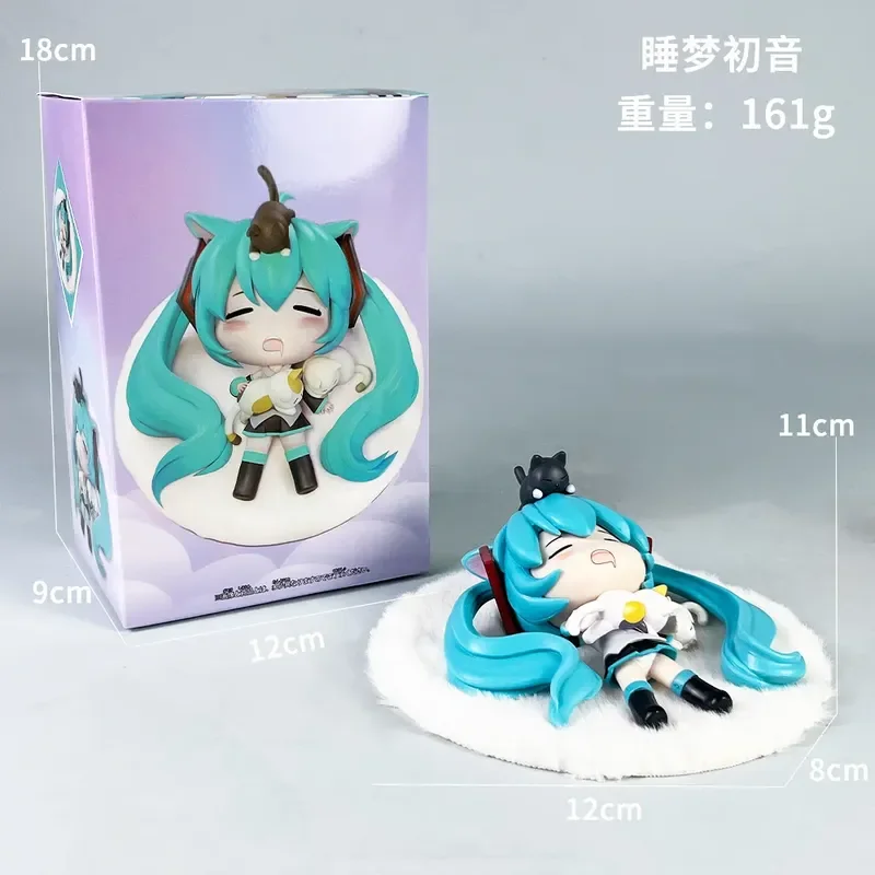 Figurine d'action de dessin animé Hatsune Miku, ornement de bureau Kawaii, Collection de décoration de châssis, modèle de Statue, jouets, cadeaux Surprise