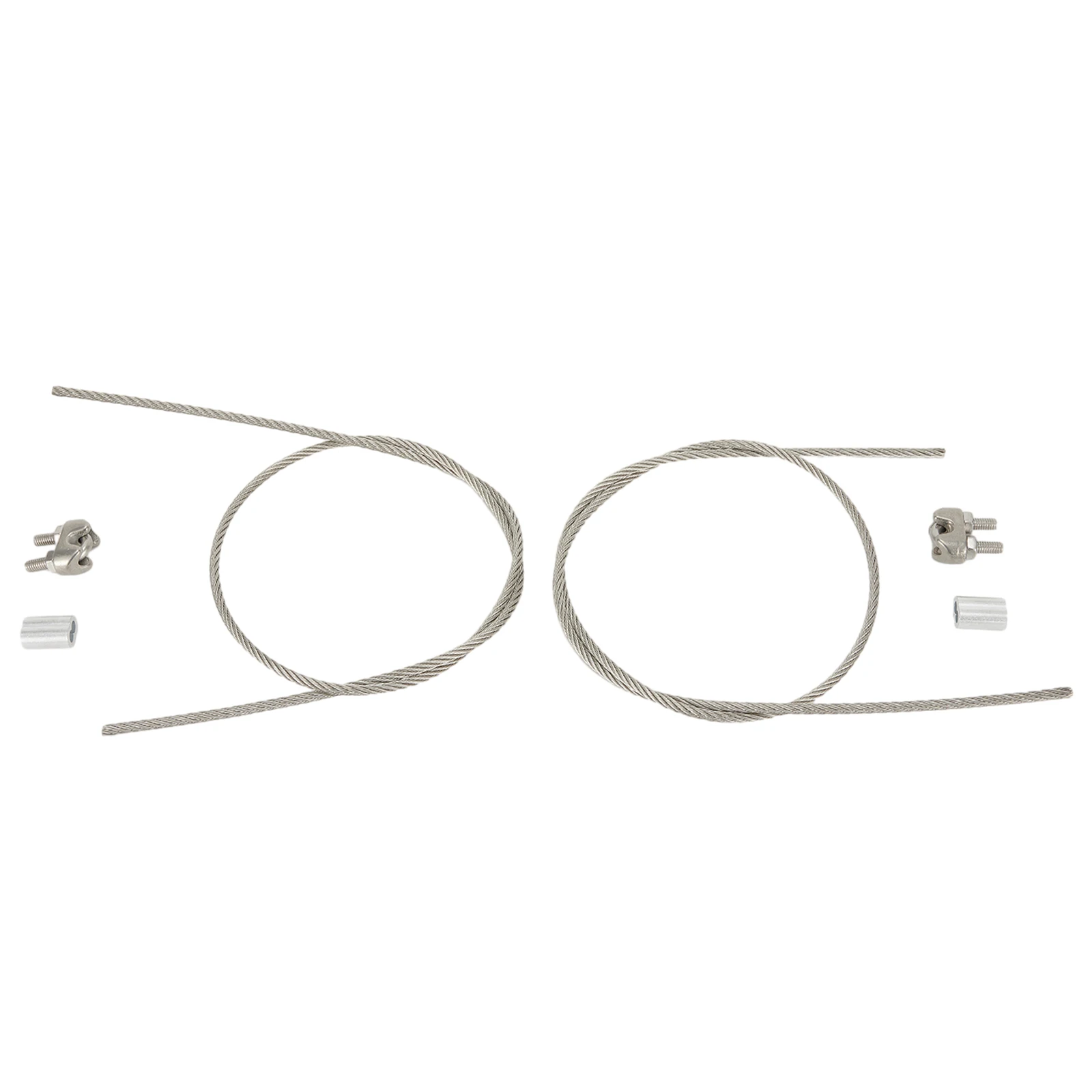 Corda fissa in acciaio inossidabile con forte capacità, con accessori, 2 pezzi, per balcone, piastra per celle solari