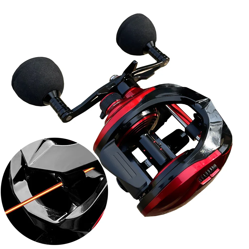 Imagem -02 - Magnetic Brake System Baitcasting Fishing Reel Quadro de Carbono Grande Capacidade Carretel Profundo Esquerda e Direita Swap Mão 15 kg Max Drag Mais 1bb