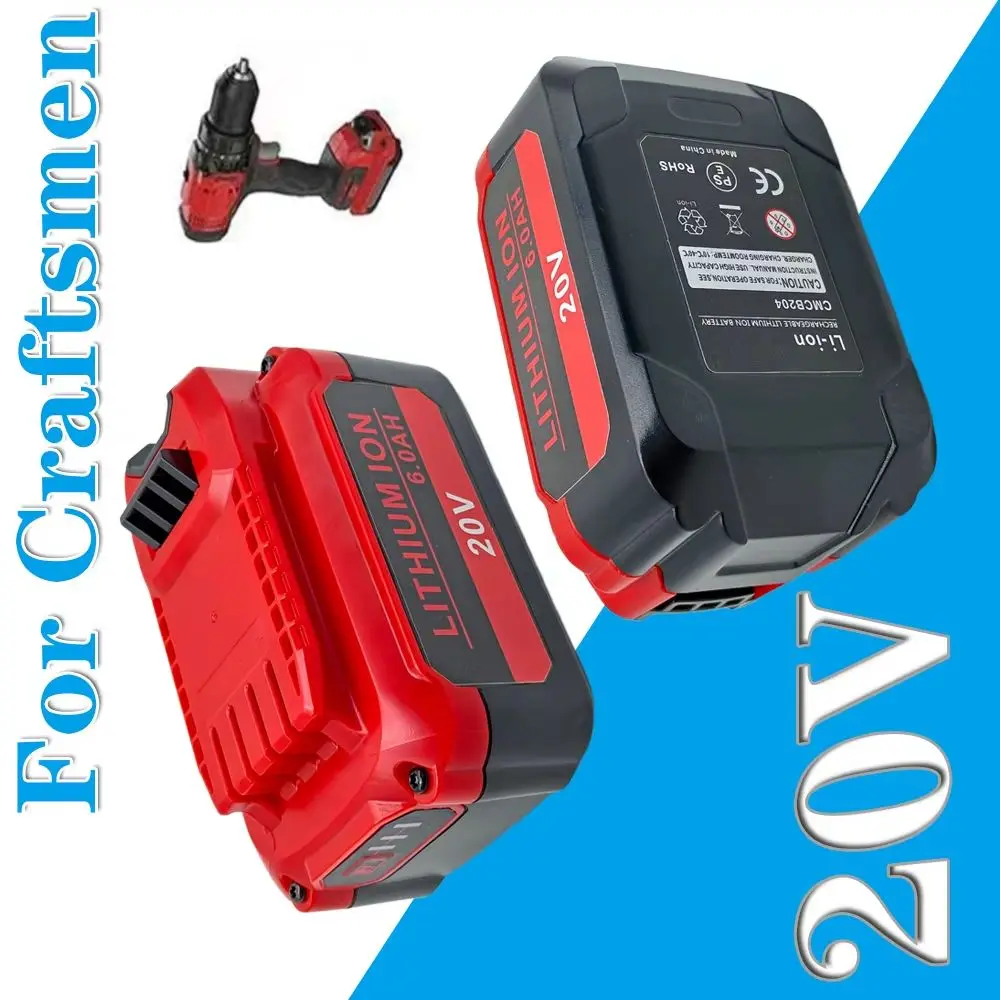 For Craftsman CMCB203 Lithium Battery 6.0Ah Battery Applicable 20V CMCB202 CMCB204 CMCB205 CMCB206 CMCB209