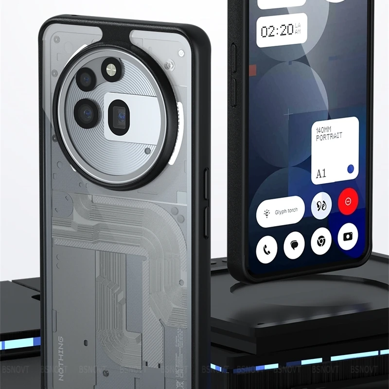 

For Cover Nothing Phone 3A Pro Case Nothing Phone 3A Pro Capas Back Black Transparent Matte Frosted Fundas Nothing Phone 3A Pro