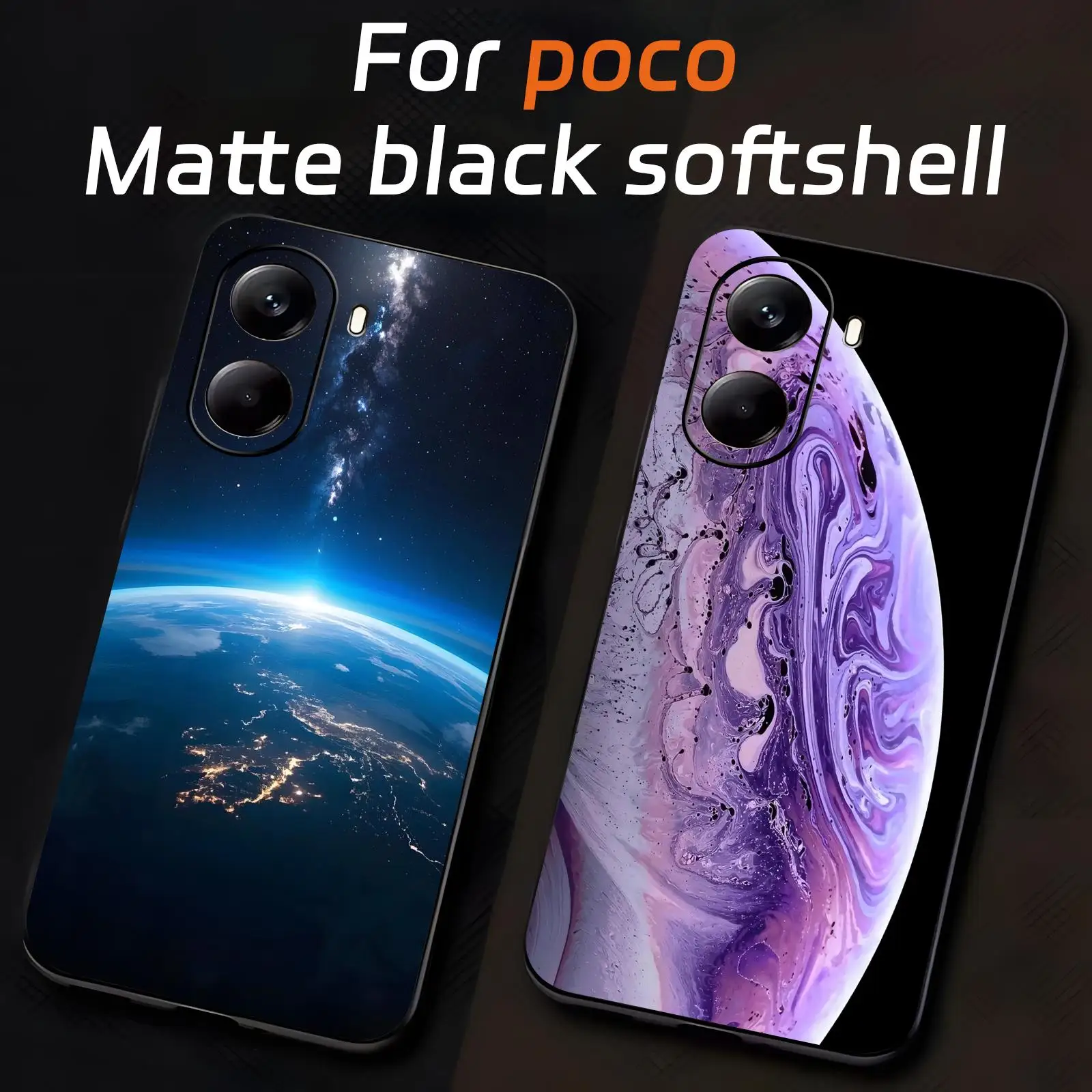 Viewing the Earth from outer space  Phone Case For Xiaomi POCO M7 M6 M5 X7 X6 X5 F7 F6 F5 Pro 5G Soft black Shockproof Cover