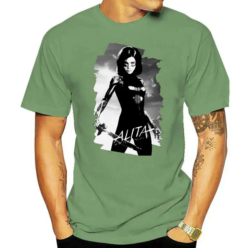 New Movie 2024 Alita Battle Angel Cute 100% Cotton High Quality T Shirt Men Unisex Harajuku Comfortable Hipster Poleras t-shirt