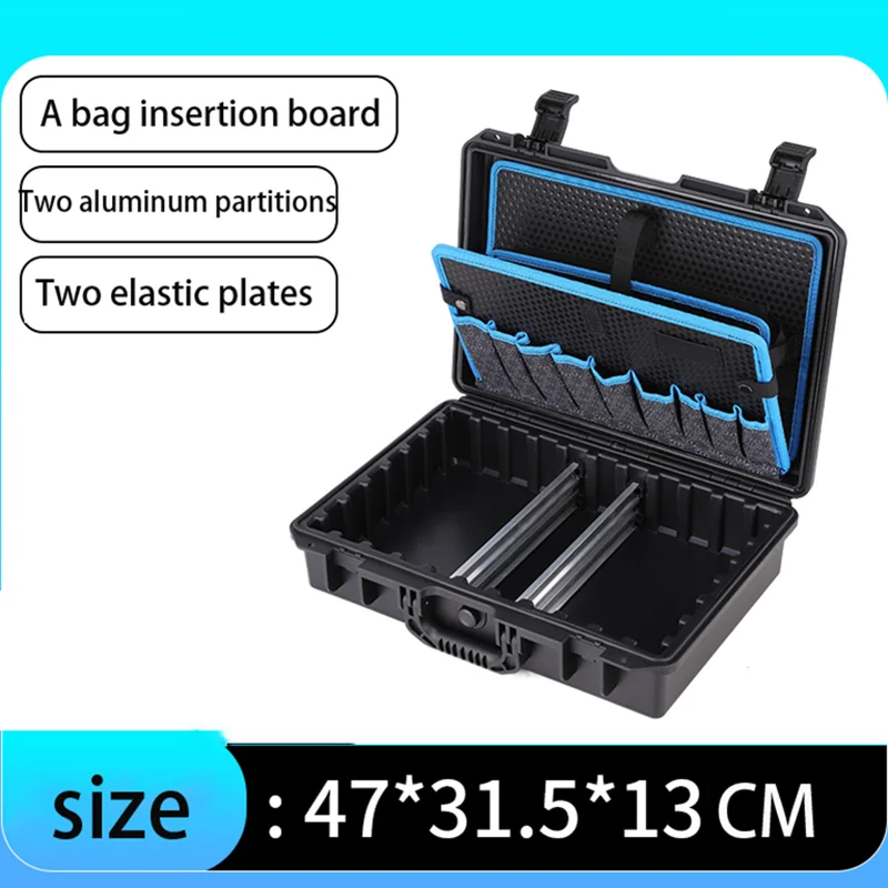 Aluminum Large Hard Case Multifunctional Tool Box Waterproof Partition Board Storage System Professional Garage Accessories