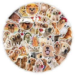 10/30/50PCS Cartoon Cute Animal Golden Retriever Dog Personality Graffiti Creative Sticker LaptopCar WaterproofSticker Wholesale