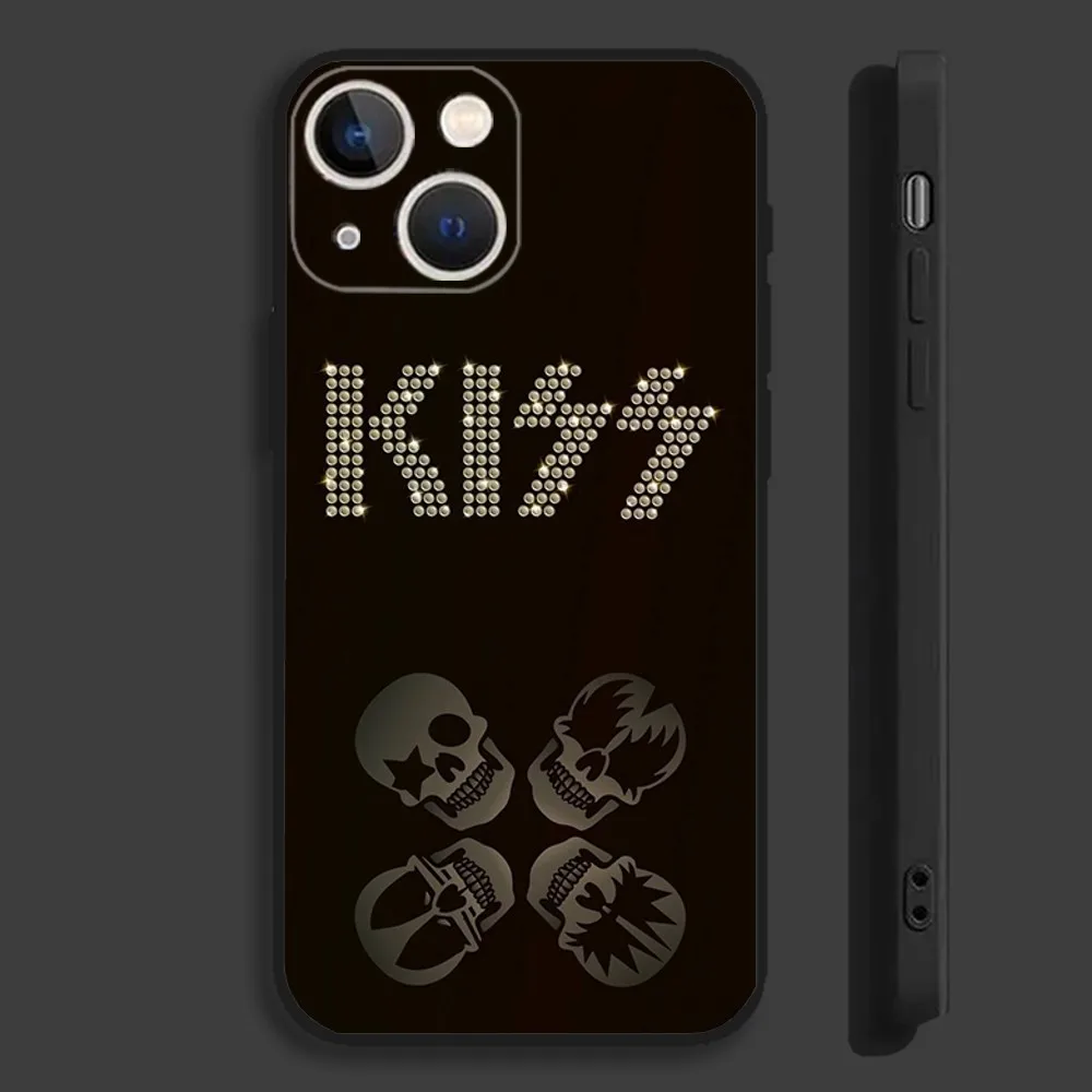 K-Kiss Rock Band Phone Case For iPhone 16,15,14,13,12,11,Pro,Max,Plus,Mini,X,XS,XR,8,7,6,S,SE Soft Black Case