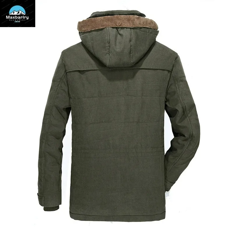 Men Long Winter Coats Down Jackets Hooded Casual Warm Parkas 7XL Good Quality Male Fit Winter Coats Multi-pocket Cargo Jackets