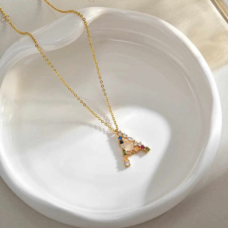 Women's 925 Silver Initial Necklace, Personalised Gift