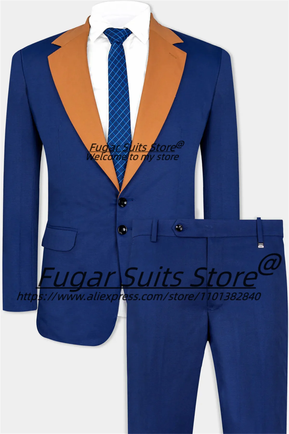 Zakelijke Marineblauwe Klassieke 3-delige Sets Op Maat Gemaakte Slanke Pasvorm Gekerfde Revers Beste Man Prom Party Smoking Hoge Qublity Mannelijke Blazers