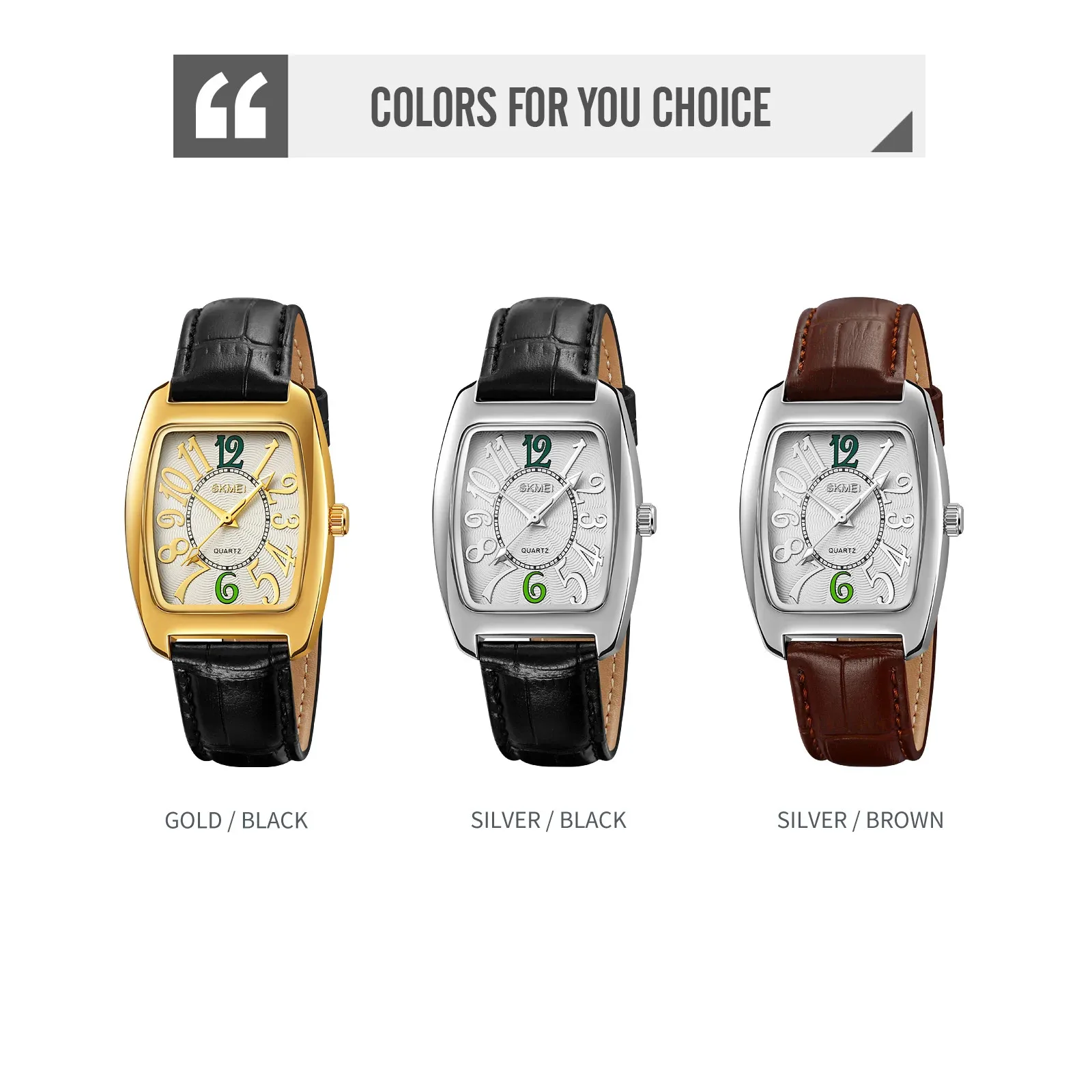 Casual Pelle SKMEI 2254 Uomo Quarzo BusinWoman Personalità impermeabile