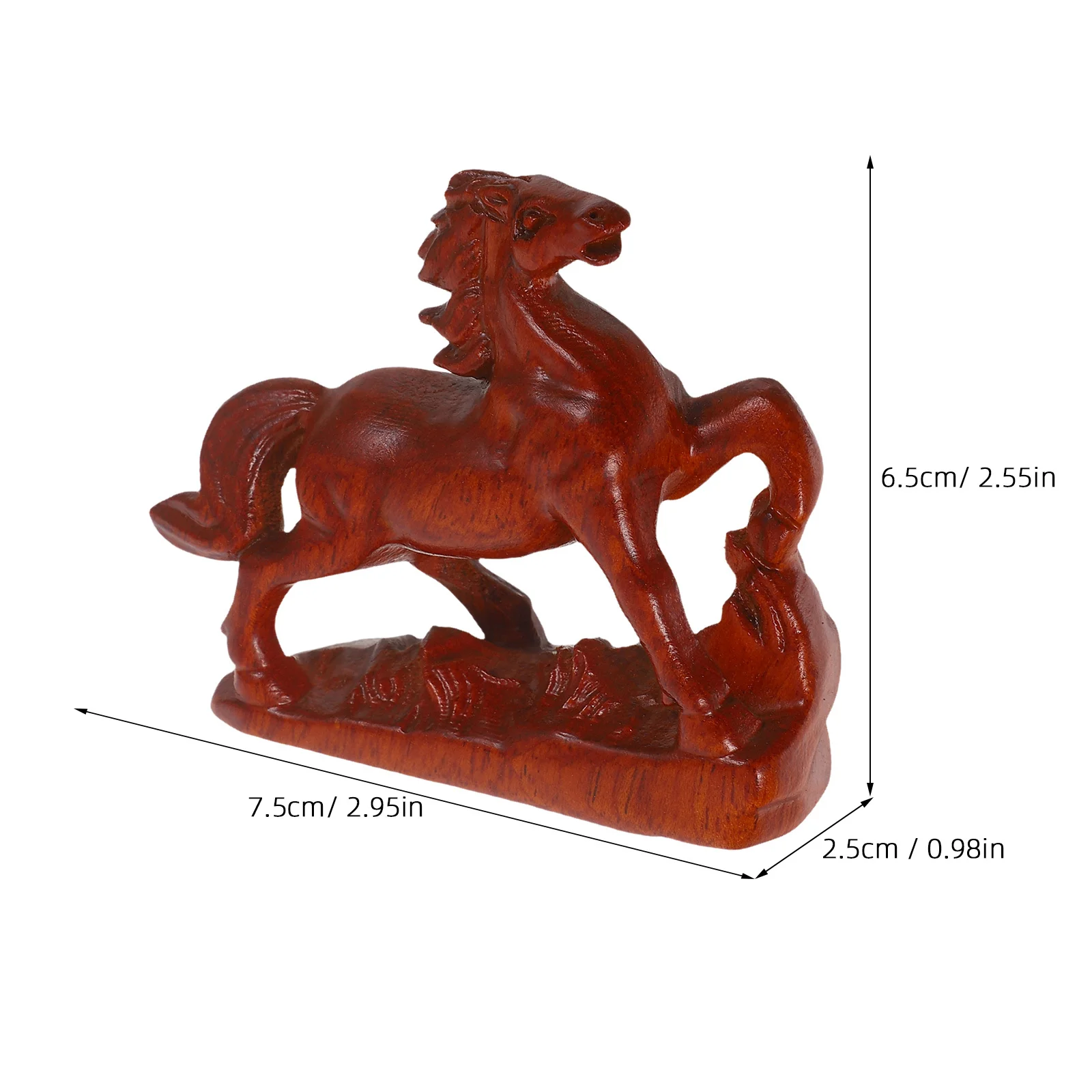 خشبية فنغ شوي تمثال حصان 8 سنتيمتر منحوتة يدويا خمر الحيوان النحت الصينية زودياك الشكل 2026 السنة الجديدة الديكور مكتب المنزل
