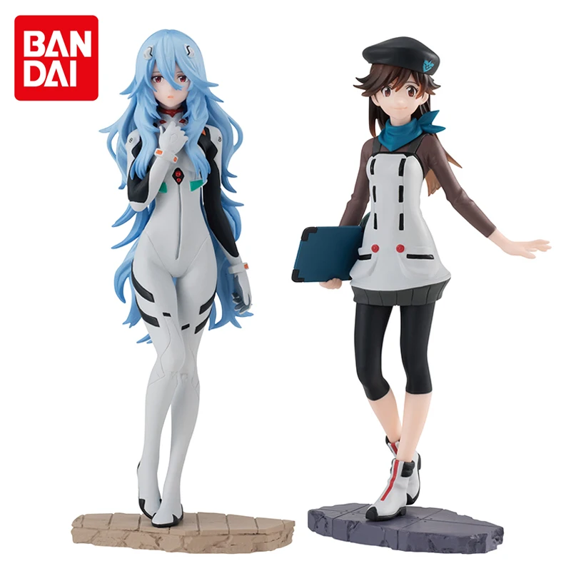 

In Stock Anime Original BANDAI Ayanami Rei Carton Eggs Neon Genesis Evangelion Eva Suzuhara Sakura 14Cm Model Toys for Boys Gift