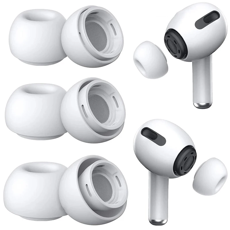

Сменные насадки для наушников AirPods Pro 1-го и 2-го поколения, мягкие силиконовые, с защитой от скольжения, для AirPods Pro 1 и 2