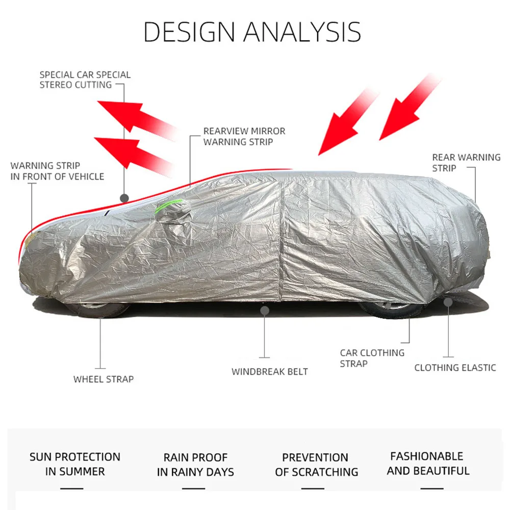 Car Covers Dust Snowproof Auto Sun Full Cover Waterproof ProtectorFor Toyota GR Sport Yaris Cross Fortuner SW4 Car Accessories