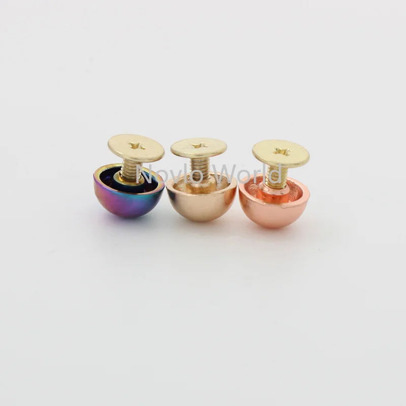 Nolvo World 5-20-100pcs colorful bag rivet rainbow color mushroom nail for garment bag accessories wholesale price