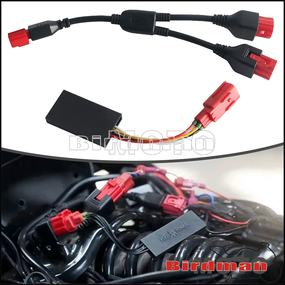 Motorbike Sensor Emulator Simulator OBD2 Y-splitter Connector Cable For Harley Touring Softail Road Street Glide Road King 21+
