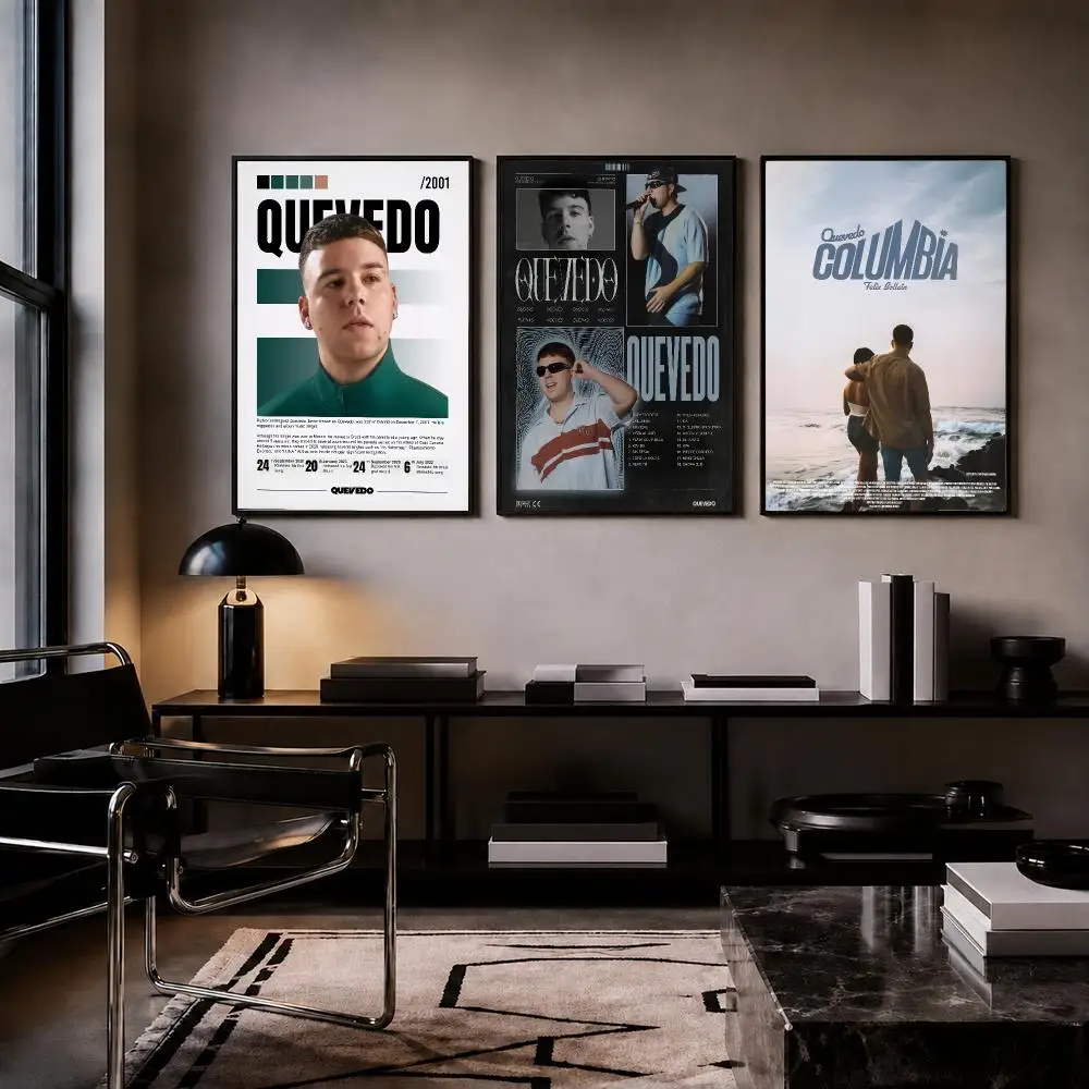 Singer Q-Quevedo Poster Trendy HD PP Paper Waterproof Wall Art Print for Bedroom Living Room Decor