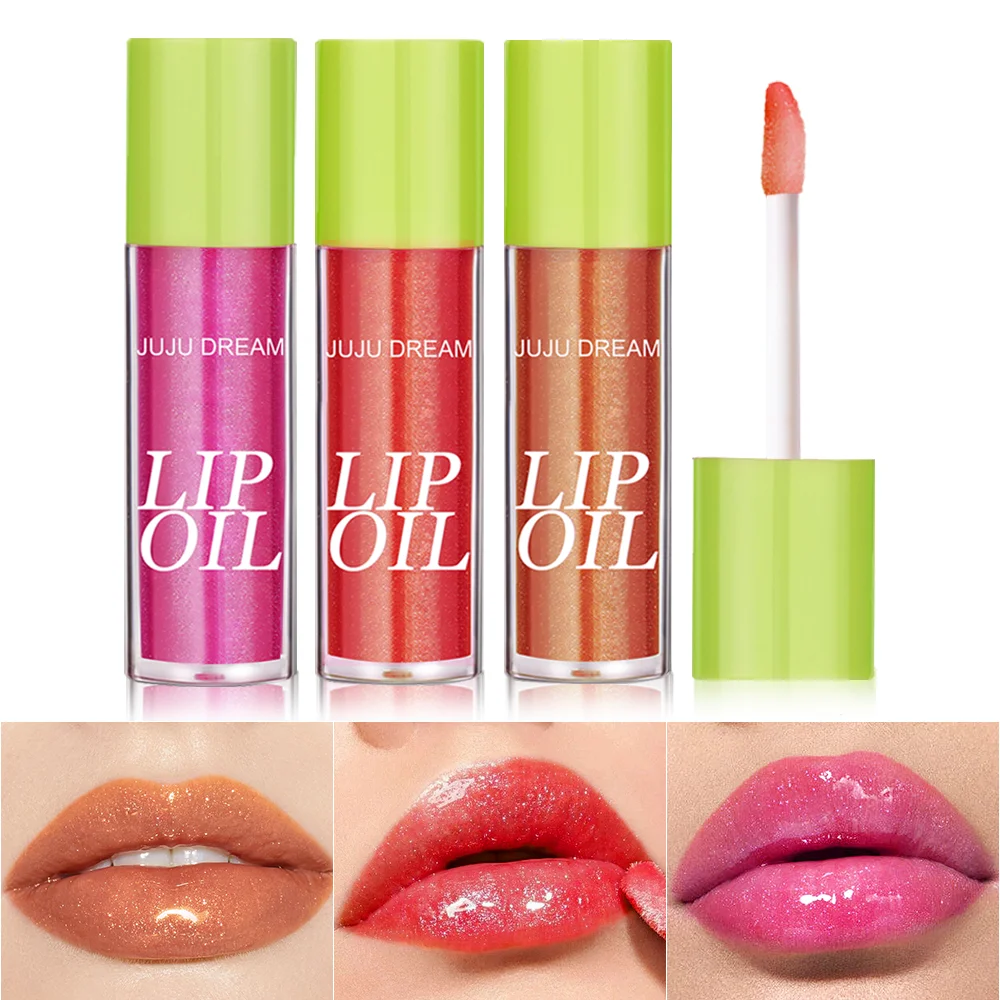 6 Colors Lip Gloss Waterproof Long-term Moisturizing Non-stick Cup Non-fading Liquid Green Packaging Lip Gloss Cosmetics Makeup