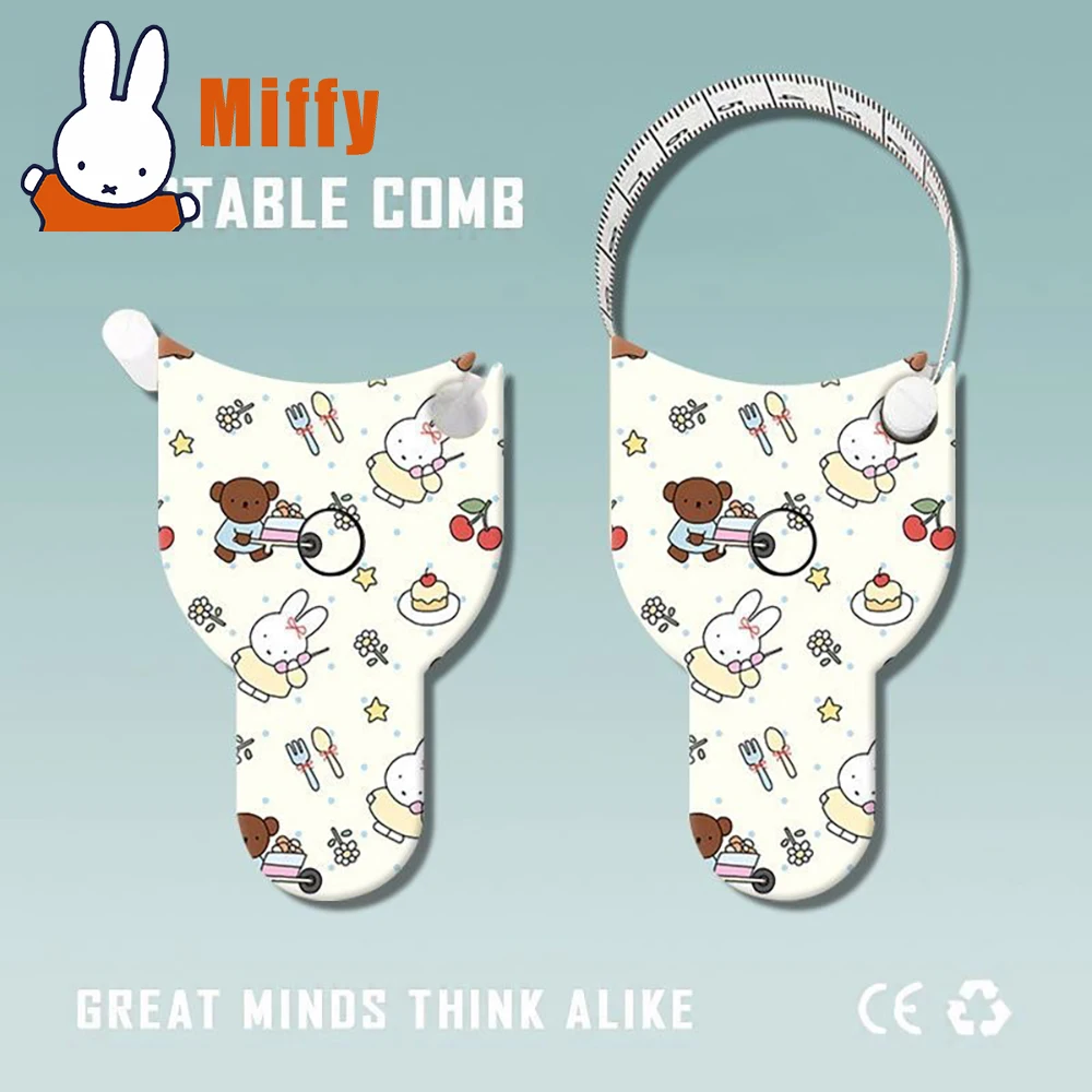 Cinta Métrica Portátil Kawaii Miffy para Medir Busto, Cintura y Cadera, con Diseño de Conejo, Suave, Auto-Retráctil, para Medir el Cuerpo, Regalo para Chicas de Gimnasio