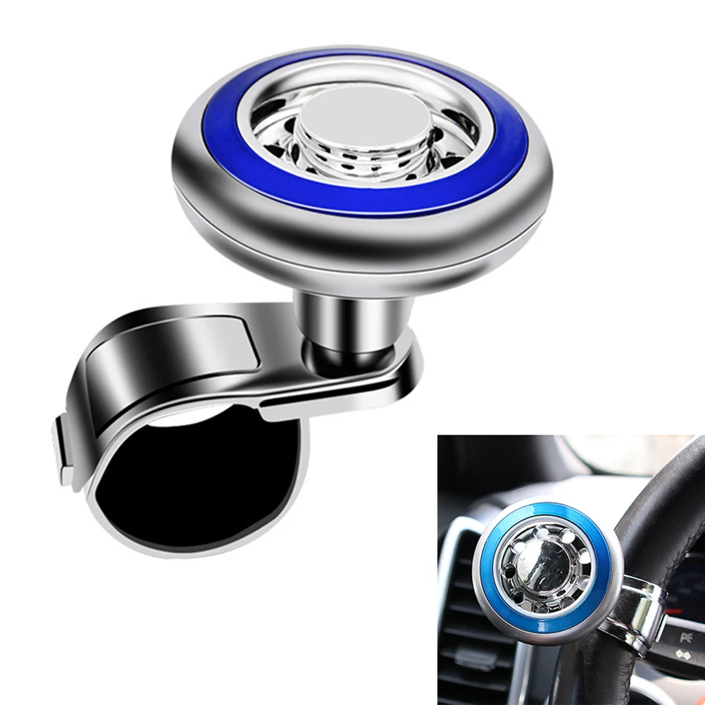 

Car Turning Steering Wheel Booster Spinner Knob 360 Degree Rotation Metal Bearing Power Handle Ball Shaped Helper Hand Control