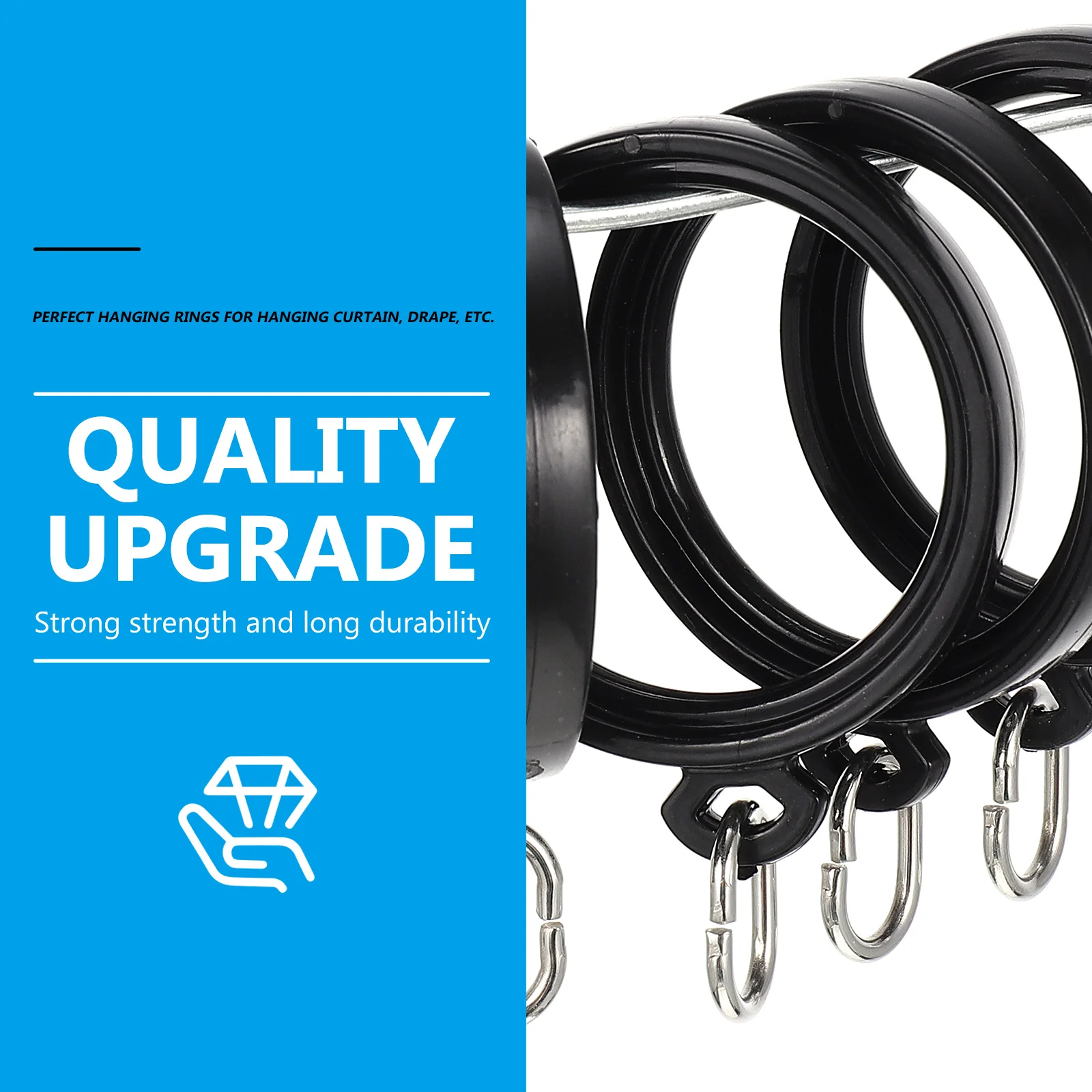 

20Pcs Mute Curtain Rod Rings Good Loading Capacity Perfect for Hanging Curtains Drapes Home Decor Thickened Curtain Rings