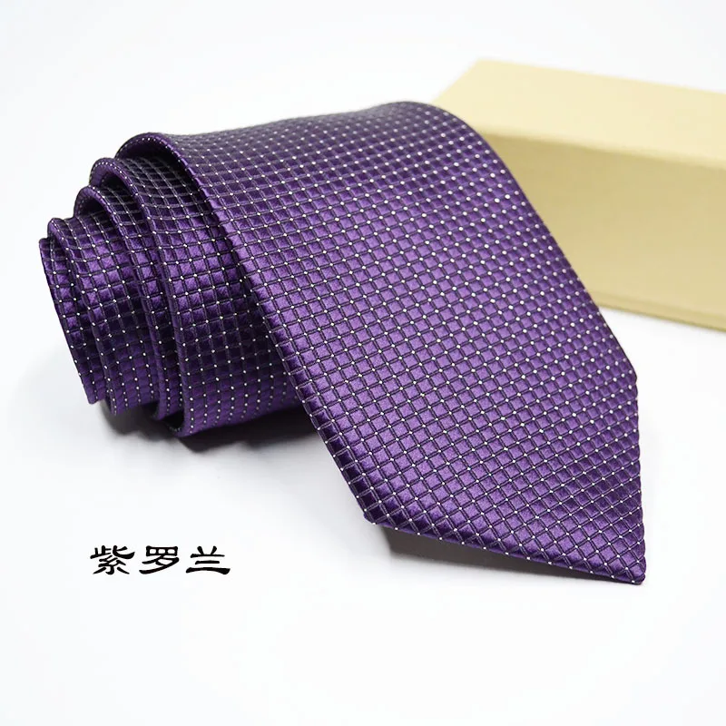 Men\'s Ties Solid Color Stripe Flower Floral 8cm Jacquard Necktie Accessories Daily Wear Cravat Wedding Party Gift