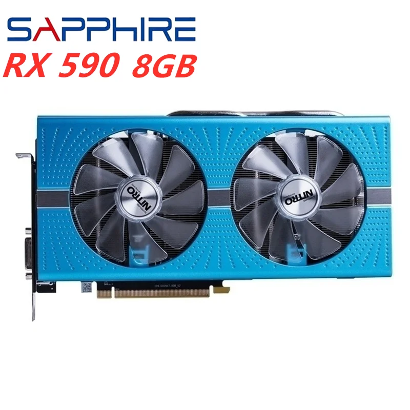 Graphics Cards GPU Radeon RX580 RX590 GME 8GB SAPPHIRE RX 590 580 Nitro AMD Video Card for Mining ETH 29+MH/s Desktop PC Screen