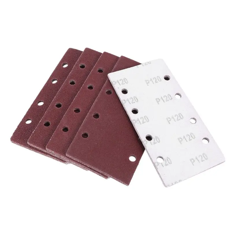 ABFA 75 Pcs Sanding Pads,Sanding Paper Hook And Loop Sand Sheet Punched 8 Holes Grits 40/60/80/120 Fit Sheet Orbital Sander