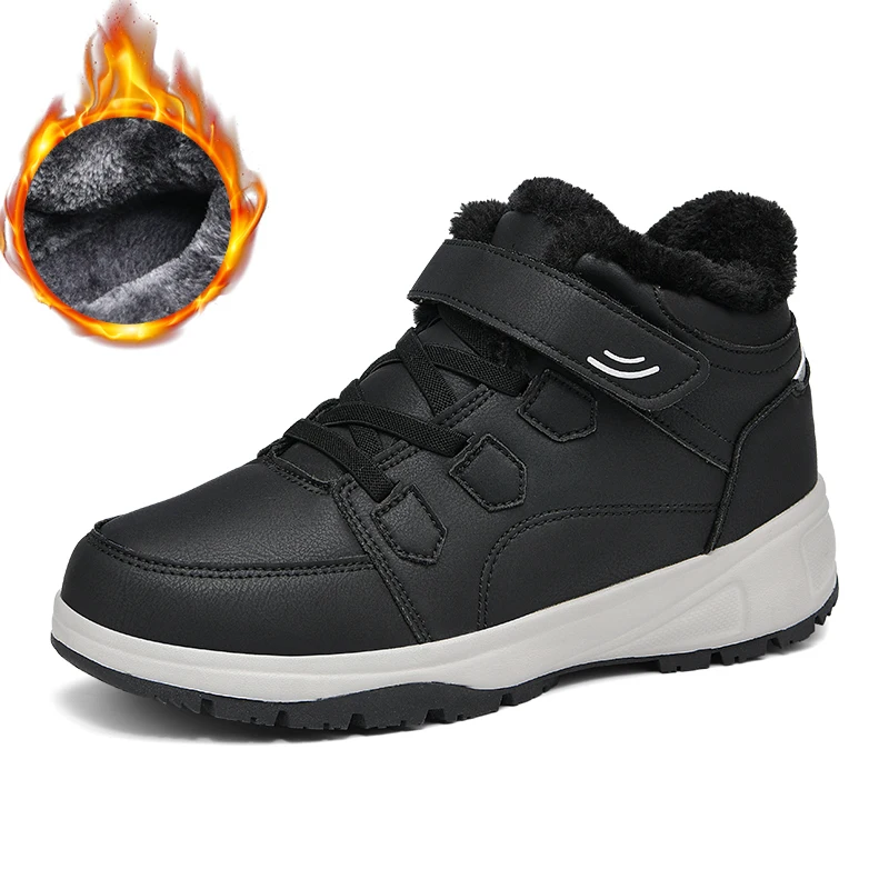 

Мужские ботильоны, теплые плюшевые зимние ботинки, походная обувь, уличные противоскользящие ботильоны, мужские зимние повседневные кроссовки, хлопковая обувь