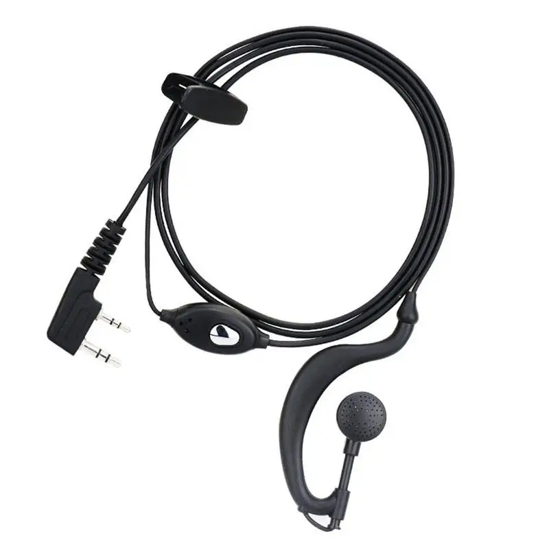 2 Pin K Type Earpiece Headset with PTT MIC Walkie Talkie Headphone Earphone forKenwood BAOFENG BF-888S Radio High Quality