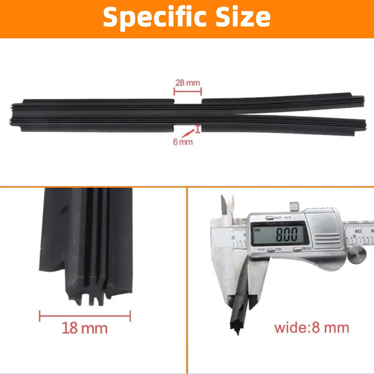 High quality automotive insert soft natural rubber strip for Valeo type wiper blades 16\